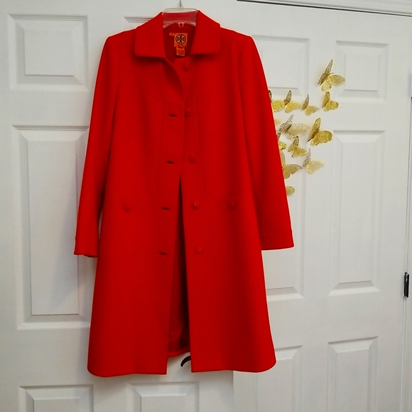 Red Tory Burch Coat | Poshmark